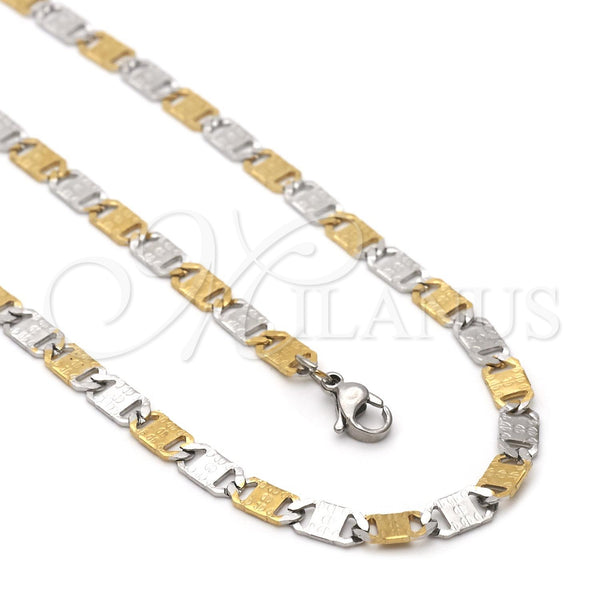 Collar y Pulsera 04.113.0043.24 Acero Inoxidable, Diseño de Mariner, Pulido, Dos Tonos