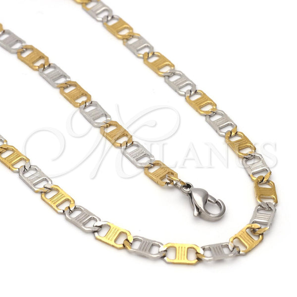 Collar y Pulsera 04.113.0049.24 Acero Inoxidable, Diseño de Mariner, Pulido, Dos Tonos