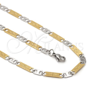 Collar y Pulsera 04.113.0059.24 Acero Inoxidable, Diseño de Mariner, Diamantado, Dos Tonos