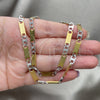 Collar y Pulsera 04.113.0055.24 Acero Inoxidable, Diseño de Mariner, Diamantado, Dos Tonos