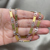Collar y Pulsera 04.113.0055.24 Acero Inoxidable, Diseño de Mariner, Diamantado, Dos Tonos