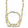 Collar y Pulsera 04.113.0055.24 Acero Inoxidable, Diseño de Mariner, Diamantado, Dos Tonos