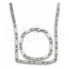 Collar y Pulsera 04.113.0040.24 Acero Inoxidable, Diseño de Mariner, Diamantado, Tono Plateado