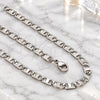 Collar y Pulsera 04.113.0052.24 Acero Inoxidable, Diseño de Mariner, Pulido, Tono Plateado