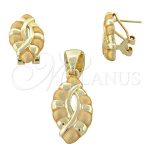 Juego de Arete y Dije de Adulto 10.59.0186 Oro Laminado, Pulido, Tono Dorado