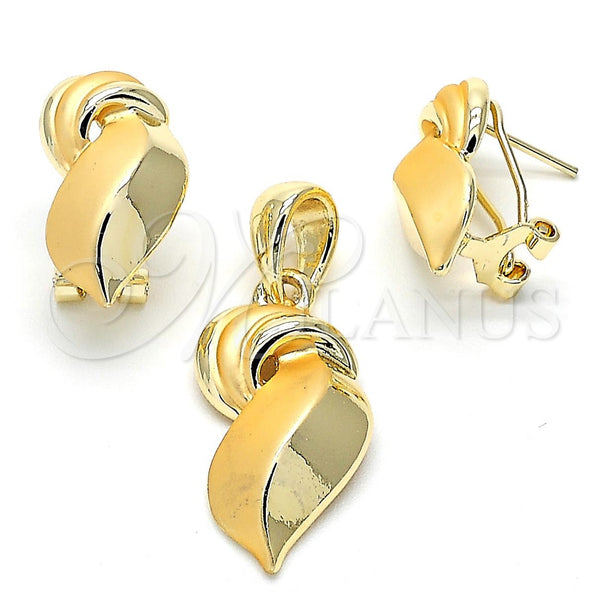 Juego de Arete y Dije de Adulto 10.59.0178 Oro Laminado, Mate, Tono Dorado