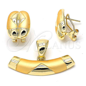 Juego de Arete y Dije de Adulto 10.59.0181 Oro Laminado, Mate, Tono Dorado