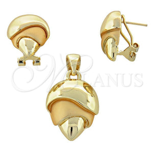 Juego de Arete y Dije de Adulto 10.59.0164 Oro Laminado, Pulido, Tono Dorado