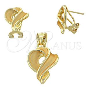Juego de Arete y Dije de Adulto 10.59.0165 Oro Laminado, Mate, Tono Dorado