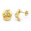 Arete Dormilona 02.59.0030 *PROMO* Oro Laminado, con Cristal Blanca, Pulido, Tono Dorado