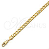 Gargantilla Basica 5.222.003.22 Oro Laminado, Diseño de Cubana, Pulido, Tono Dorado (160 Gauge, Thickness, 22 Inches Length)
