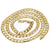 Gargantilla Basica 5.222.003.22 Oro Laminado, Diseño de Cubana, Pulido, Tono Dorado (160 Gauge, Thickness, 22 Inches Length)