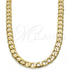 Gargantilla Basica 5.222.003.22 Oro Laminado, Diseño de Cubana, Pulido, Tono Dorado (160 Gauge, Thickness, 22 Inches Length)