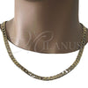 Gargantilla Basica 5.222.002.22 Oro Laminado, Diseño de Cubana, Pulido, Tono Dorado (180 Gauge, 07 MM Thickness, 22 Inches Length)