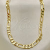 Gargantilla Basica 5.222.014.22 Oro Laminado, Diseño de Figaro, Pulido, Tono Dorado (140 Gauge, Thickness, 22 Inches Length)
