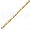 Gargantilla Basica 5.222.015.22 Oro Laminado, Diseño de Figaro, Pulido, Tono Dorado (120 Gauge, 04 MM Thickness, 22 Inches Length)