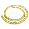 Gargantilla Basica 5.222.021.22 Oro Laminado, Diseño de Mariner, Pulido, Tono Dorado (200 Gauge, 09 MM Thickness, 22 Inches Length)