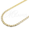 Gargantilla Basica 5.222.023.22 Oro Laminado, Diseño de Mariner, Pulido, Tono Dorado (150 Gauge, 07 MM Thickness, 22 Inches Length)