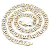 Gargantilla Basica 5.222.022.22 Oro Laminado, Diseño de Mariner, Pulido, Tono Dorado (180 Gauge, 08 MM Thickness, 22 Inches Length)