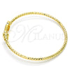 Aro Individual 07.193.0013 Oro Laminado, Diseño de Corazón, con Blanca Zirconia Cubica, Diamantado, Tono Dorado (03 MM Thickness, One size fits all)