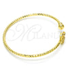 Aro Individual 07.193.0013 Oro Laminado, Diseño de Corazón, con Blanca Zirconia Cubica, Diamantado, Tono Dorado (03 MM Thickness, One size fits all)