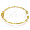 Aro Individual 07.193.0009 Oro Laminado, Diseño de Flor, con Blanca Micro Pave, Diamantado, Tono Dorado (03 MM Thickness, One size fits all)