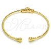 Aro Individual 07.193.0009 Oro Laminado, Diseño de Flor, con Blanca Micro Pave, Diamantado, Tono Dorado (03 MM Thickness, One size fits all)