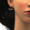 Arete Colgante 02.156.0177 Oro Laminado, con Blanca Zirconia Cubica, Pulido, Tono Dorado