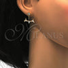 Arete Colgante 02.156.0177 Oro Laminado, con Blanca Zirconia Cubica, Pulido, Tono Dorado