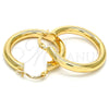 Argolla Mediana 5.136.005.30 Oro Laminado, Diseño de Hueco, Pulido, Tono Dorado