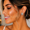 Arete Dormilona 02.59.0069.1 *PROMO* Oro Laminado Blanco, con Cristal Blanca, Pulido, Rodinado