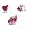 Juego de Arete y Dije de Adulto 10.91.0276 Rodio Laminado, con Zirconia Cubica Rodolito Claro, Pulido, Rodinado