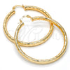 Argolla Grande 5.139.028.50 Oro Laminado, Diseño de Hueco, Diamantado, Tono Dorado