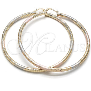 Argolla Extra Grande 5.138.001.1.80 Oro Laminado, Diamantado, Tres Tonos