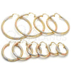 Argolla Extra Grande 5.138.001.1.80 Oro Laminado, Diamantado, Tres Tonos