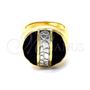 Anillo de Hombre 01.91.0031.07 Oro Laminado, Esmaltado Violeta, Dos Tonos (Size 7)