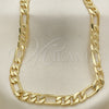 Gargantilla Basica 5.223.034.20 Oro Laminado, Diseño de Pave Figaro, Diamantado, Tono Dorado (160 Gauge, 07 MM Thickness, 20 Inches Length)