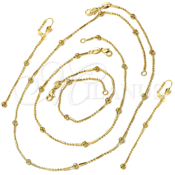 Collar, Pulsera, Tobillera y Dije 04.63.1191 Oro Laminado, Pulido, Tono Dorado