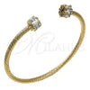 Aro Individual 07.97.0059 Oro Laminado, con Blanca Zirconia Cubica, Diamantado, Tono Dorado (03 MM Thickness, One size fits all)