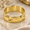 Anillo de Boda 5.164.035.09 Oro Laminado, Diamantado, Tono Dorado (Tamaño 9)