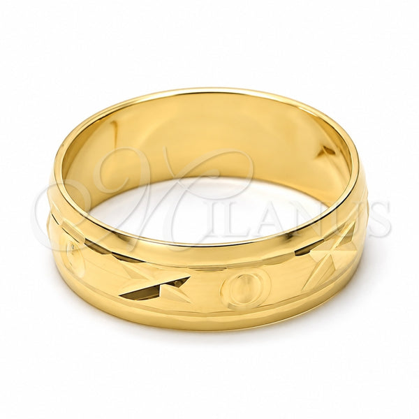 Anillo de Boda 5.164.035.10 Oro Laminado, Diamantado, Tono Dorado (Tamaño 10)