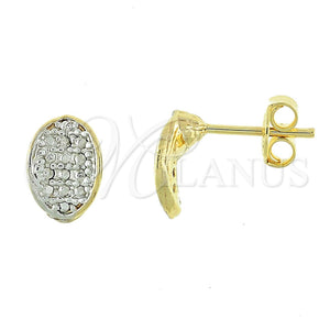 Arete Dormilona 02.55.0019 *PROMO* Oro Laminado, Pulido, Dos Tonos