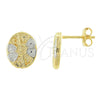 Arete Dormilona 02.55.0020 *PROMO* Oro Laminado, Pulido, Dos Tonos