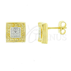 Arete Dormilona 02.55.0023 Oro Laminado, Pulido, Dos Tonos