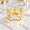 Anillo Infantil 01.21.0040.04 Oro Laminado, Diseño de Elefante, Pulido, Dos Tonos (Tamaño 4)