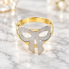 Anillo Infantil 01.21.0043.05 Oro Laminado, Diseño de Arco, Diamantado, Dos Tonos (Tamaño 5)