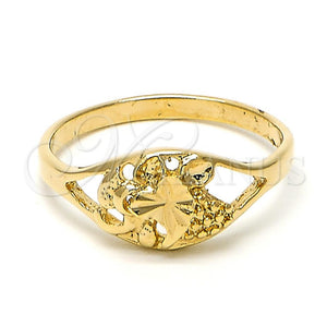 Anillo Elegante 5.173.028.08 Oro Laminado, Diseño de Corazón y Amor, Diamantado, Tono Dorado (Size 8)