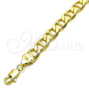 Tobillera Básica 5.222.021.10 Oro Laminado, Diseño de Mariner, Pulido, Tono Dorado (200 Gauge, 09 MM Thickness, 10 Inches Length)