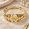 Anillo Elegante 5.173.032.08 Oro Laminado, Diamantado, Tono Dorado (Tamaño 8)
