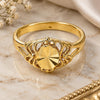Anillo Elegante 5.174.012.06 Oro Laminado, Diamantado, Tono Dorado (Tamaño 6)